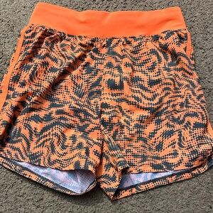 Under Armour Orange and Black Athletic Shorts